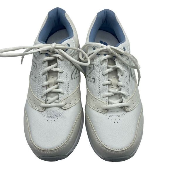 New Balance WW928WB3 Leather Walking Shoes Sneakers White/Blue Size 9.5 - Picture 2 of 10